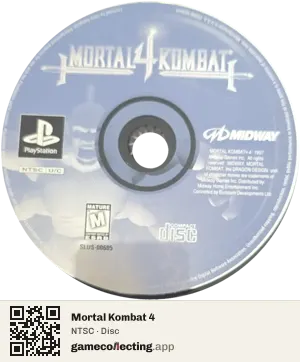 Mortal Kombat 4 PlayStation, NTSC disc
