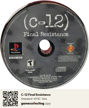 C-12 Final Resistance PlayStation, NTSC disc