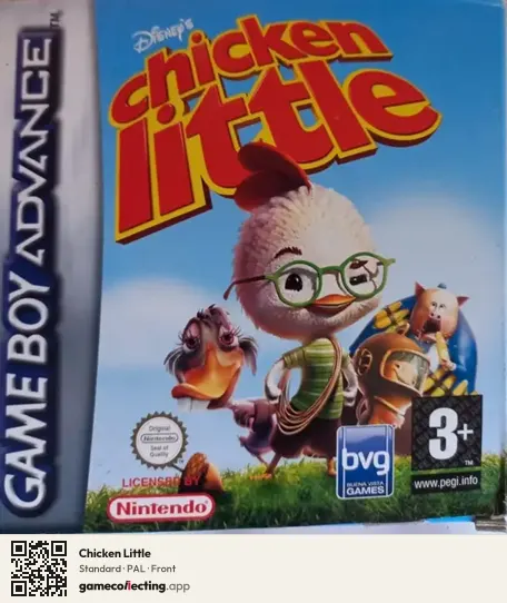 Chicken Little Game Boy Advance, PAL box front