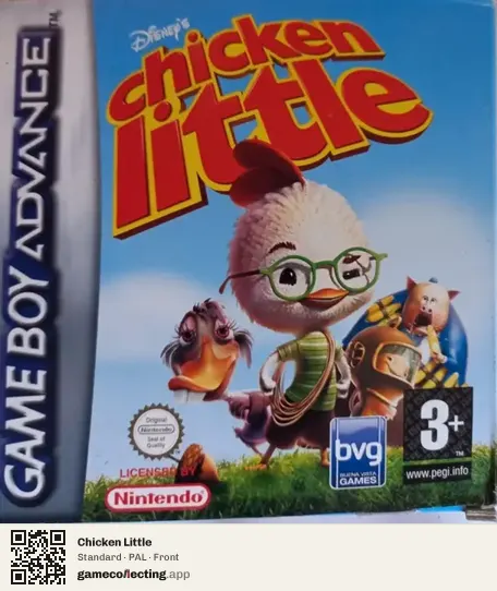 Chicken Little Game Boy Advance, PAL box front
