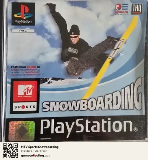 MTV Sports Snowboarding PlayStation, PAL box front