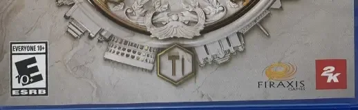 Sid Meier's Civilization VII, the ESRB box on its front