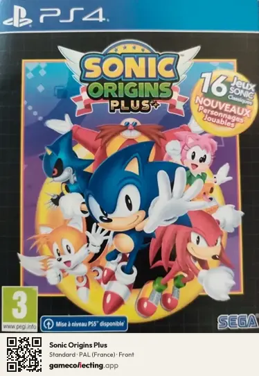 Sonic Origins Plus PlayStation 4, France box front
