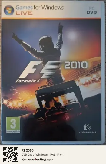 F1 2010 Computer, PAL box front
