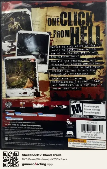 Shellshock 2: Blood Trails Computer, NTSC box back