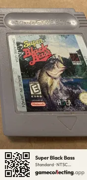 Super Black Bass Game Boy, NTSC cartridge label