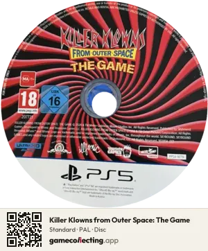 Killer Klowns from Outer Space: The Game PlayStation 5, PAL disc