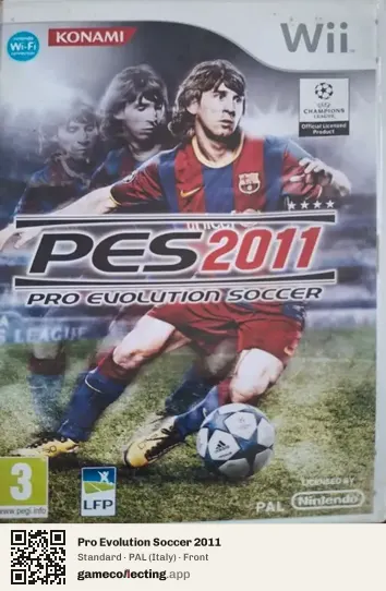 Pro Evolution Soccer 2011 Nintendo Wii, Italy box front