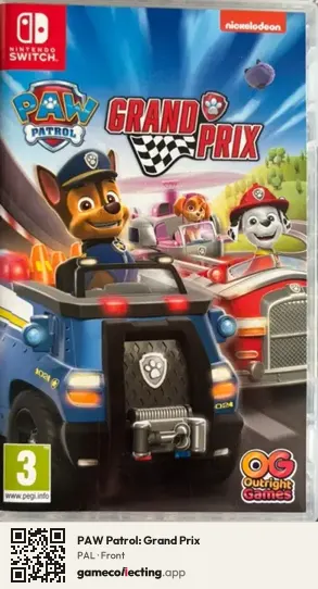PAW Patrol: Grand Prix Nintendo Switch, PAL box front