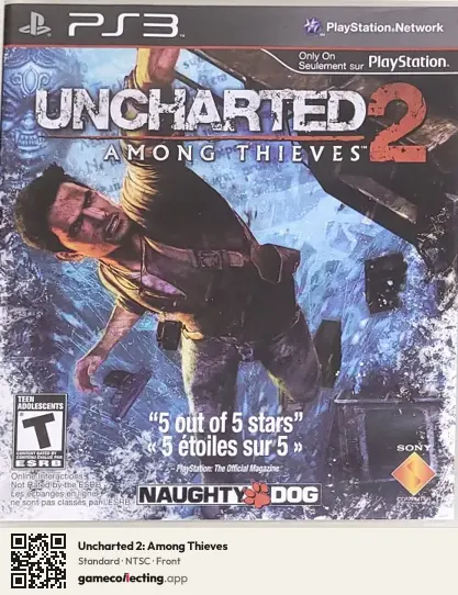 Uncharted 2: Among Thieves PlayStation 3, NTSC box front