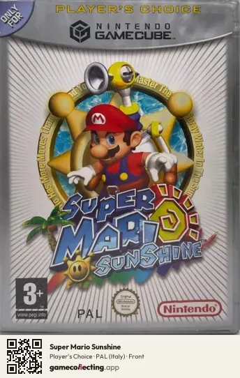 Super Mario Sunshine Nintendo GameCube, Italy box front