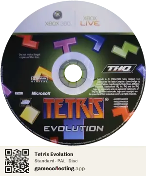 Tetris Evolution Xbox 360, PAL disc