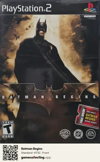 Batman Begins PlayStation 2, NTSC box front