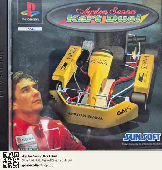 Ayrton Senna Kart Duel PlayStation, United Kingdom box front