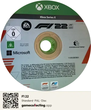F1 22 Xbox Series X, PAL disc