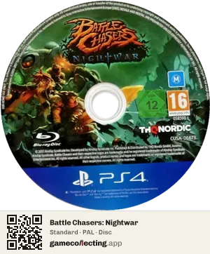 Battle Chasers: Nightwar PlayStation 4, PAL disc