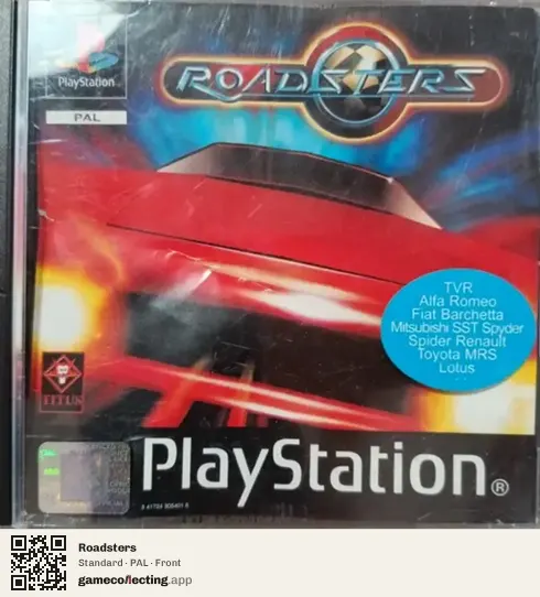Roadsters PlayStation, PAL box front