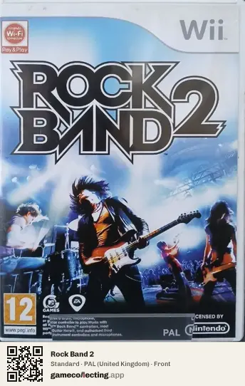 Rock Band 2 Nintendo Wii, United Kingdom box front