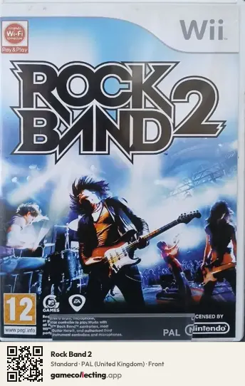 Rock Band 2 Nintendo Wii, United Kingdom box front