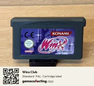 Winx Club Game Boy Advance, PAL cartridge label