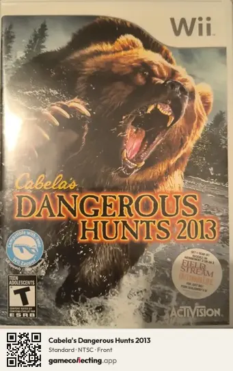 Cabela's Dangerous Hunts 2013 Nintendo Wii, NTSC box front