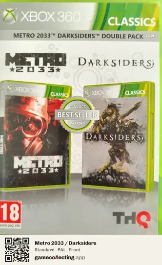 Metro 2033 / Darksiders Xbox 360, PAL box front