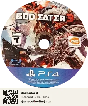 God Eater 3 PlayStation 4, NTSC disc