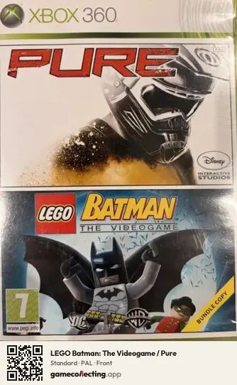LEGO Batman: The Videogame / Pure Xbox 360, PAL box front