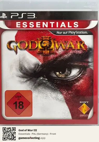 God of War III PlayStation 3, Germany box front