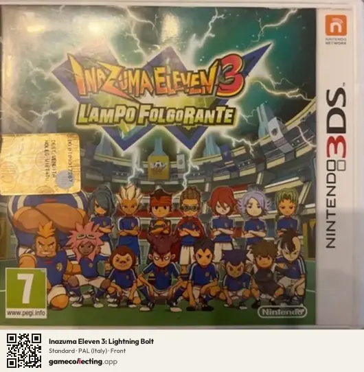 Inazuma Eleven 3: Lightning Bolt Nintendo 3DS, Italy box front