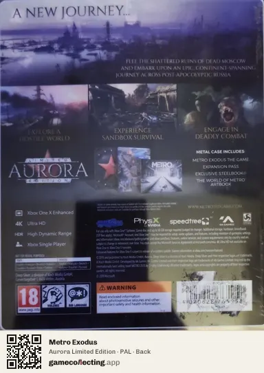 Metro Exodus Xbox One, PAL box back