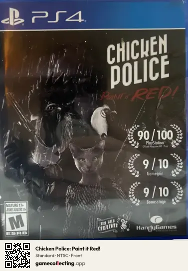 Chicken Police: Paint it Red! PlayStation 4, NTSC box front