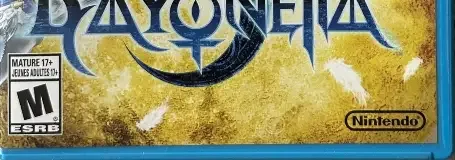 Bayonetta 2, the ESRB box on its front