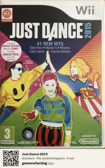 Just Dance 2015 Nintendo Wii, United Kingdom box front