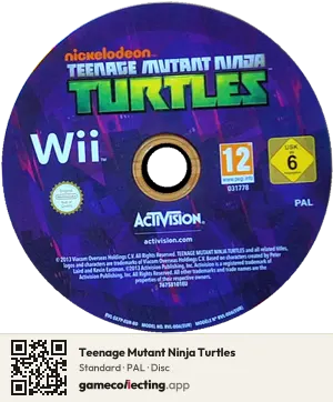 Teenage Mutant Ninja Turtles Nintendo Wii, PAL disc