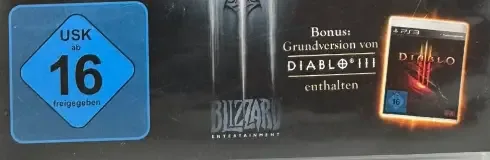 Diablo III, the USK square on its front