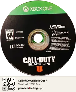 Call of Duty: Black Ops 4 Xbox One, NTSC disc