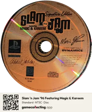 Slam 'n Jam '96 Featuring Magic & Kareem PlayStation, NTSC disc