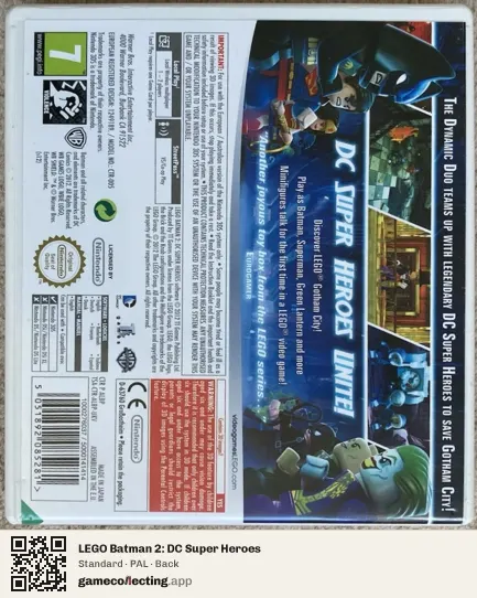 LEGO Batman 2: DC Super Heroes Nintendo 3DS, PAL box back