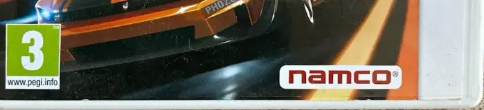 Ridge Racer 3D, the PEGI square on its front