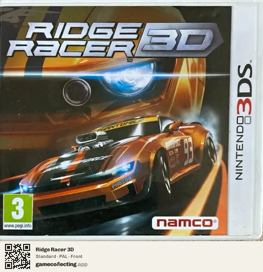 Ridge Racer 3D Nintendo 3DS, PAL box front