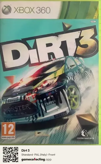 Dirt 3 Xbox 360, Italy box front