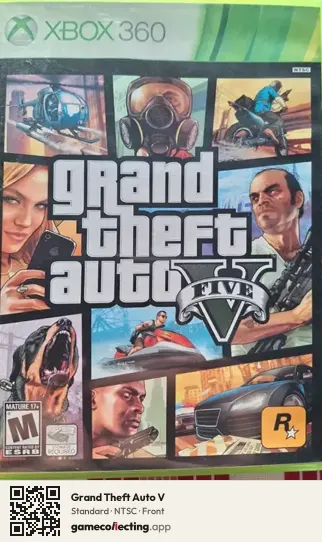 Grand Theft Auto V Xbox 360, NTSC box front