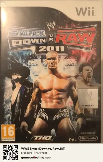 WWE SmackDown vs. Raw 2011 Nintendo Wii, PAL box front