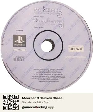 Moorhen 3 Chicken Chase PlayStation, PAL disc