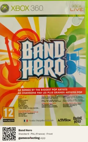 Band Hero Xbox 360, France box front