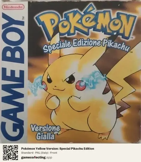 Pokémon Yellow Version: Special Pikachu Edition Game Boy, Italy box front