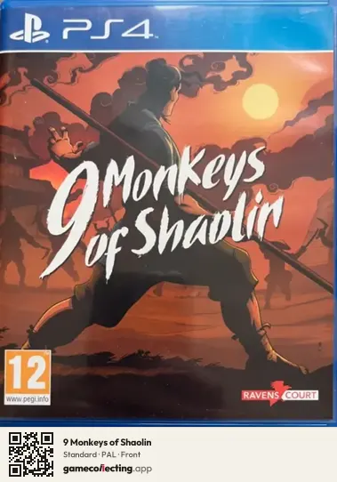 9 Monkeys of Shaolin PlayStation 4, PAL box front