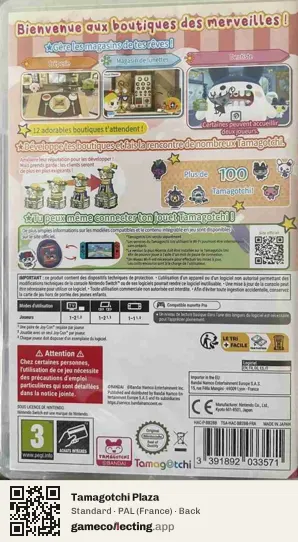 Tamagotchi Plaza Nintendo Switch, France box back