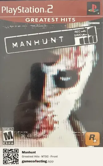 Manhunt PlayStation 2, NTSC box front